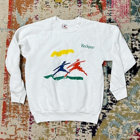 Vintage 1980s Rockport Massachusetts 80s Travel Destination Sweatshirt - Picture 1 of 3